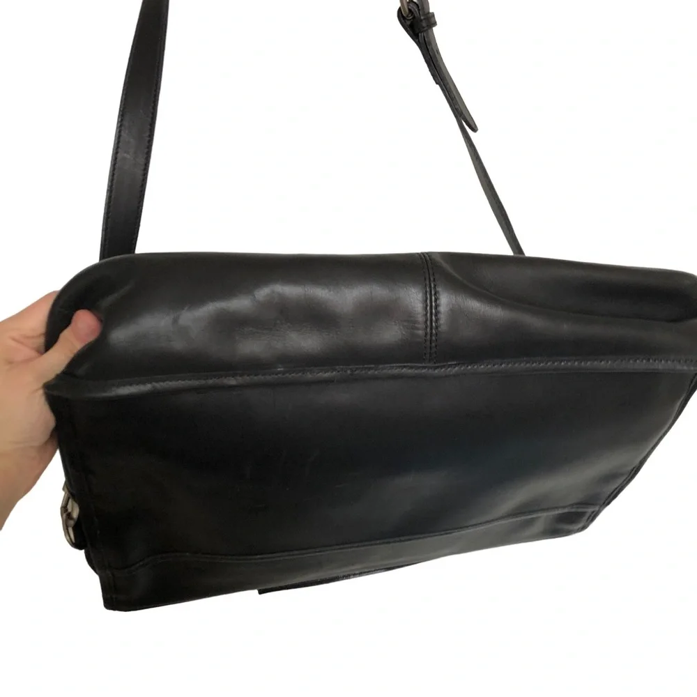 Vintage Handcrafted in ENGLAND Men’s Genuine Leather Bag/Briefcase Black